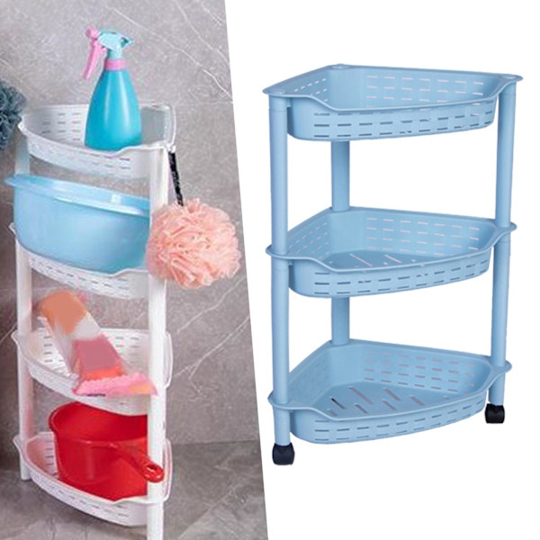 1/2/3 badrumsförvaring Fristående 3 lager för kontor blue middle 1 Pc