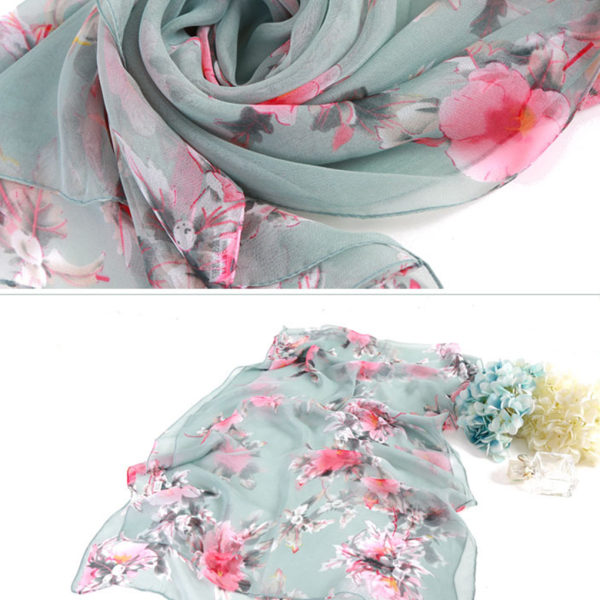 1/2/3/5 Scarf med print Mjuk andas och lätt red 1Set