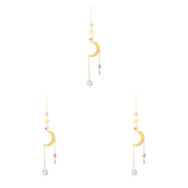 1/2/3/5 Crystal Balkong Fönsterhängande Dekor Vägg Rainbow Maker Model 5 40cm 3Set