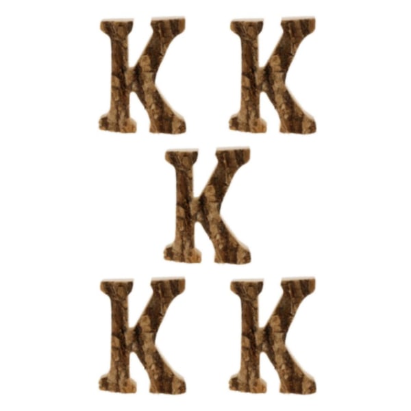 1/2/3/5 Handgjorda träbokstäver Dörrnummer Alfabetbokstav letter K 5Set