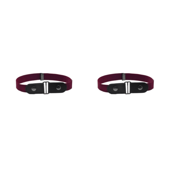 1/2/3/5 Bälte Inget Spänne Osynlig Moderiktig Långvarig Wine Red 2PCS