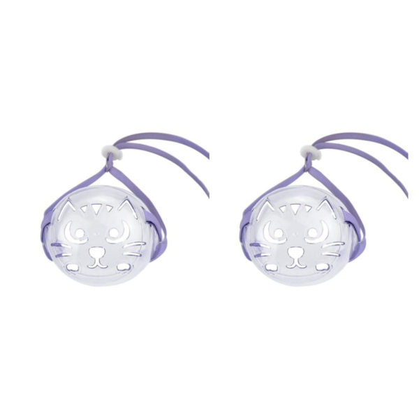 1/2 set Mesh andningsbart kattmunkorg Bekväm säkerhet purple S 2PCS