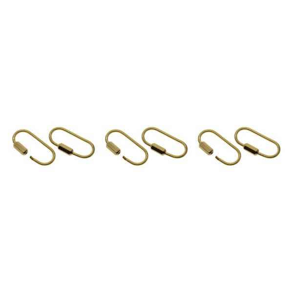 1/2/3 2/6 stycke mässing skruvlås Nyckelring Ring Creative Craft Bronze 2 Pcs 3Set