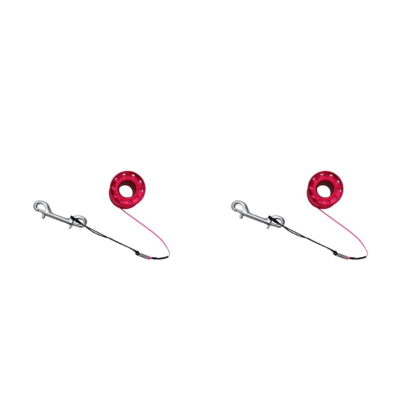 1/2/3/5 Diving Finger Reel Guide Spool 15m Line Dual Ended För Red 15M Wire 2PCS