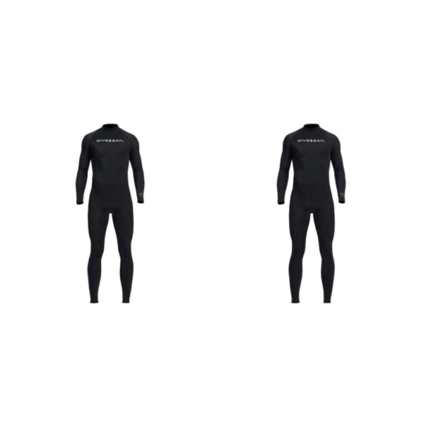 1/2/3/5 Snygga badkläder Surfing Anti-Back Zip Kajakpaddling för Black XXXL 2PCS