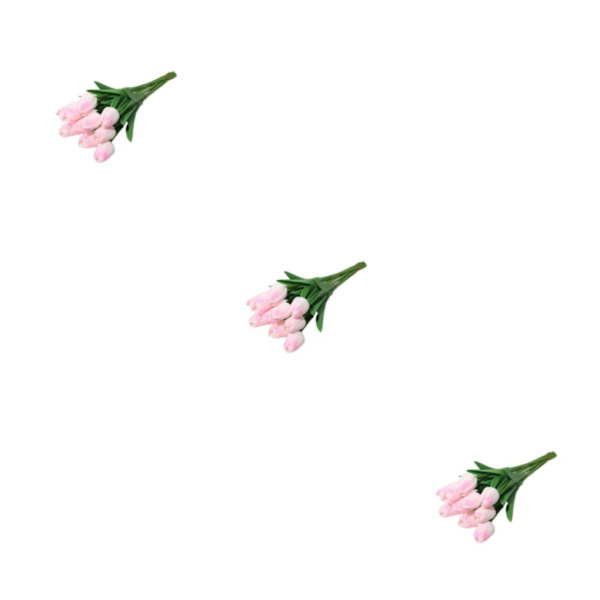 1/2/3 10påse Simulerade tulpaner Ljusa och charmiga blommor för Peach powder 3PCS