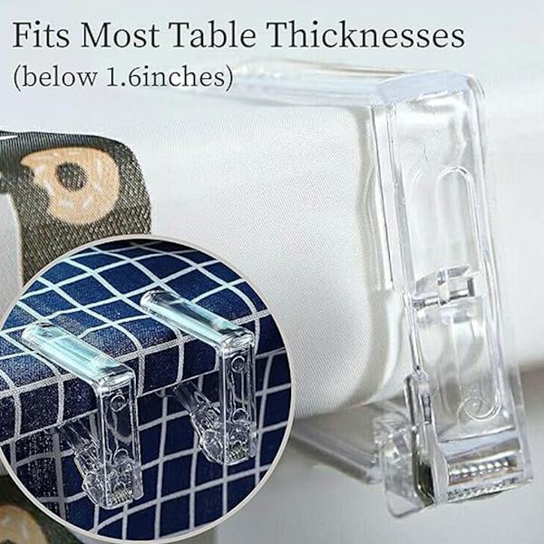 1/2/3/5 Håll hårt duk Justerbar tygklämma för Transparent 2PCS 5Set