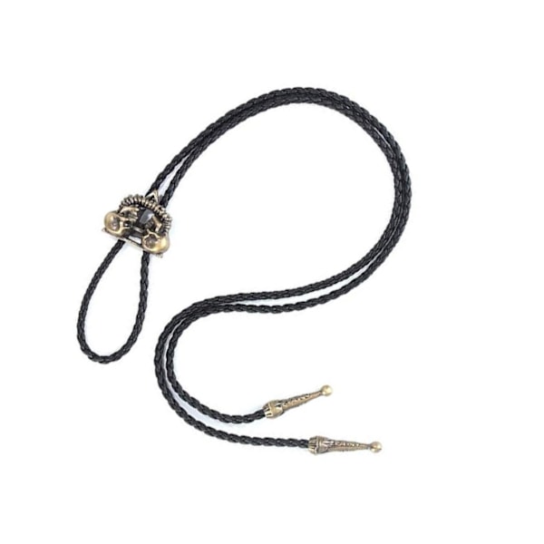 1/3/5 Punk Skeleton Skull Bolo Tie Läder Slips Halsband Antique Copper 1 Pc