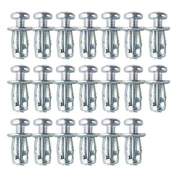 1/2 20x För Jack Nuts Hollow M5 M6 Tool Nut Thins Dowels Skruv M6x25 20 pcs 1 Pc