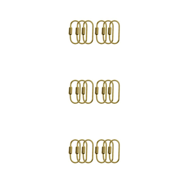 1/2/3 2/6 stycke mässing skruvlås Nyckelring Ring Creative Craft Bronze 6 Pcs 3Set