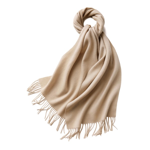 1/2/3 unisex halsduk med fransar Varm och mysig tubscarf för Beige 1Set