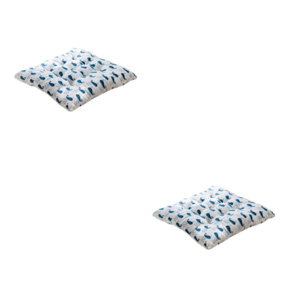 1/2 mjuk och bekväm fyrkantig stolsdyna för mysig sits Whale 2PCS