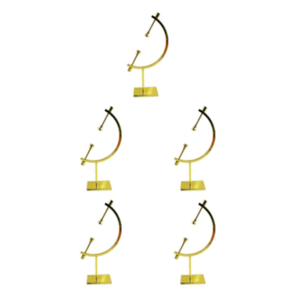 1/2/3/5 Sphere Holder Display Stand Ornament Glas Ball Holder Gold S 100x40x150mm 5Set