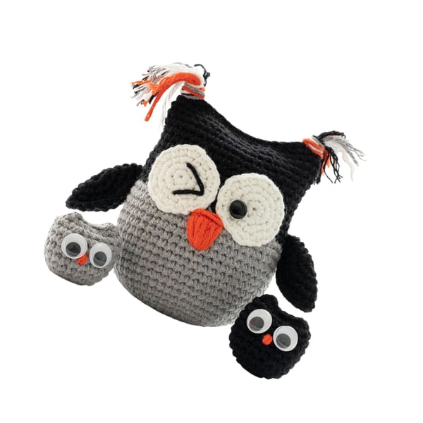 1/2/3/5 DIY Crochet Kit Handstickning Toy Classic för födelsedag Black 1 Pc