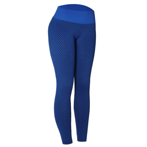 Kvinnor Tränings Leggings Dam hög midja Fitness Yoga Sport Blue/M