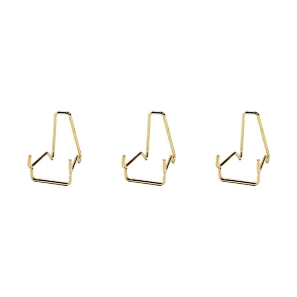 1/2/3 Iron Ores Stone Display Stand Desktop Rock Holder Base Golden S 3Set