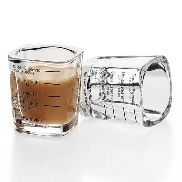 1/3 För Espresso Shot Glasses Mätkopp Flytande Tungt glas 1 Pc