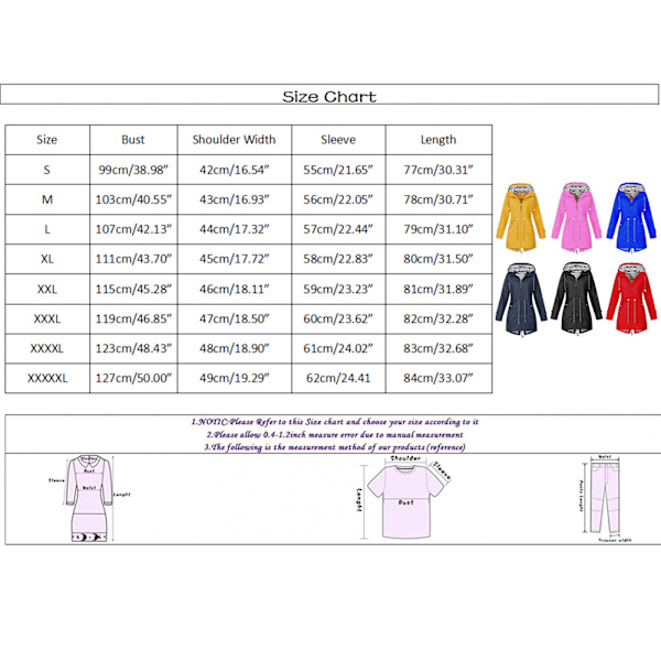 1/2/3/5 Hoodie Mjuk damjacka Vattentät regnkappa utomhus blue M 1Set