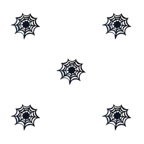 1/2/5 5 stycken Halloween Spider Web bordstabletter - Varmtålig och Black 5PCS
