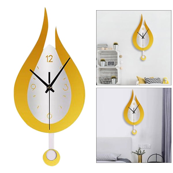 1/2/3/5 Modern Pendel kök Väggklockor Batteridriven Gold 1 Pc