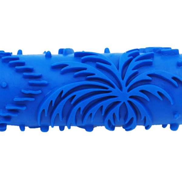 1/3 5'' präglad målarrullärm Väggstencilpenselblomma Blue Type 3 1 Pc