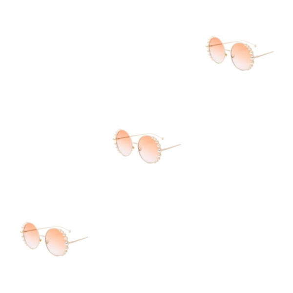 1/2/3/5 Skydd Pearl Classic för olika tillfällen Rund PC White Frame Champagn 3PCS