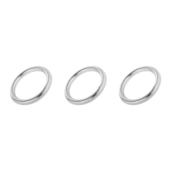 1/2/3/5 Solid 304 rostfritt stål bandband svetsad O Silver 39x8mm 3Set
