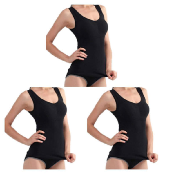 1/2/3 Damväst Fitness Bröststöd Toppar Andas Black S 3PCS