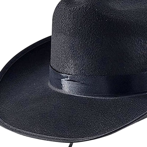 1/2/3 cowboyhatt För mångsidig hatt med bred brättning Formbart hattband Black 1 Pc