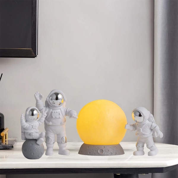 1/2/3/5 4st Astronautfigurer Set Heminredning Söt Sstronaut Silver Yellow 1Set