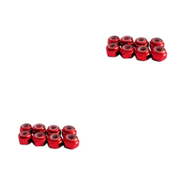 1/2/3/5 8 stycken aluminiumlegering flänsad nylon låsmutter M3 för 1/18 Red 2Set