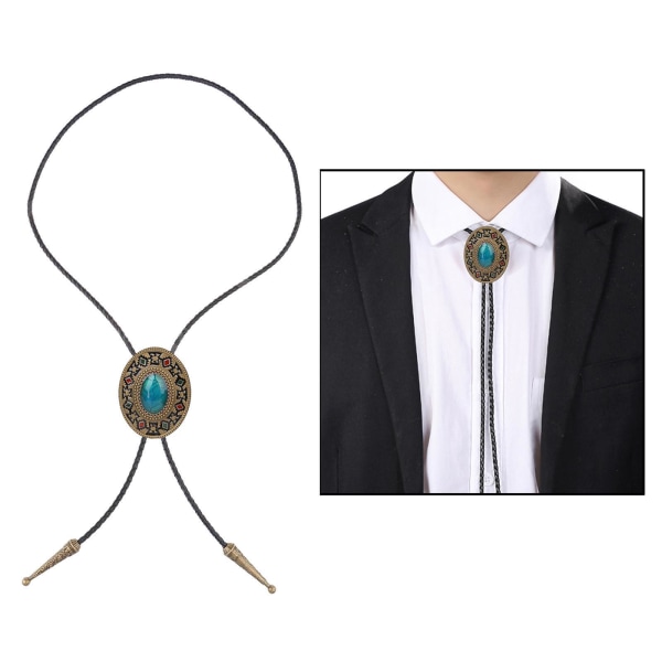 1/3 turkos sten Bolo Tie Native Western American Cowboy 1Set