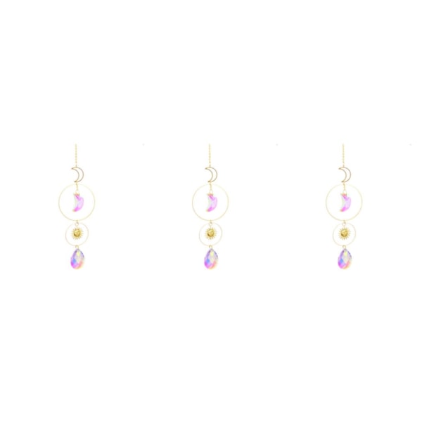 1/2/3/5 Crystal Balkong Fönsterhängande Dekor Vägg Rainbow Maker Model 3 40cm 3Set