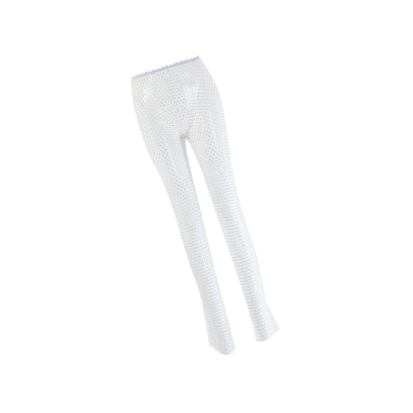 Mesh Sheer Pants Mode Sommar Cutout Fishnet Leggings för White