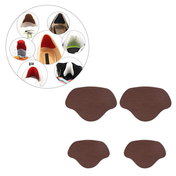1/2/3/5 Shoe Häl Pad Innersula Häl Reparation Heel Stick för män & coffee 1Set