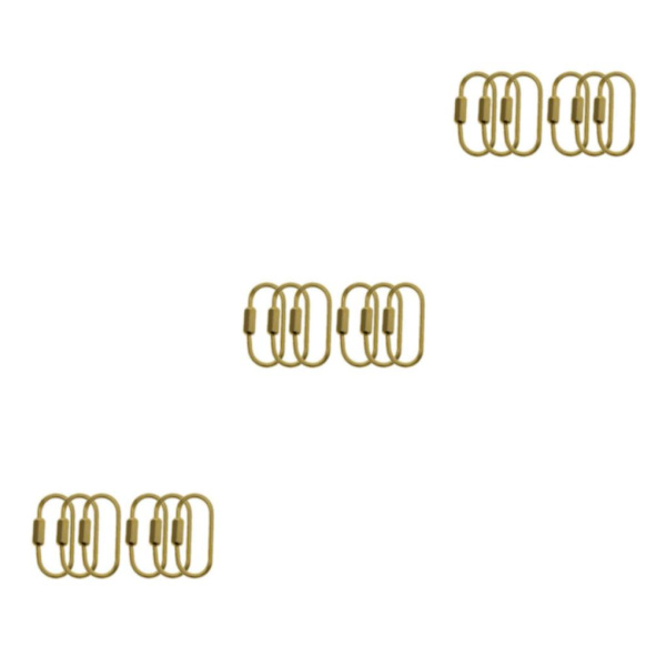1/2/3 2/6 stycke mässing skruvlås Nyckelring Ring Creative Craft Bronze 6 Pcs 3Set
