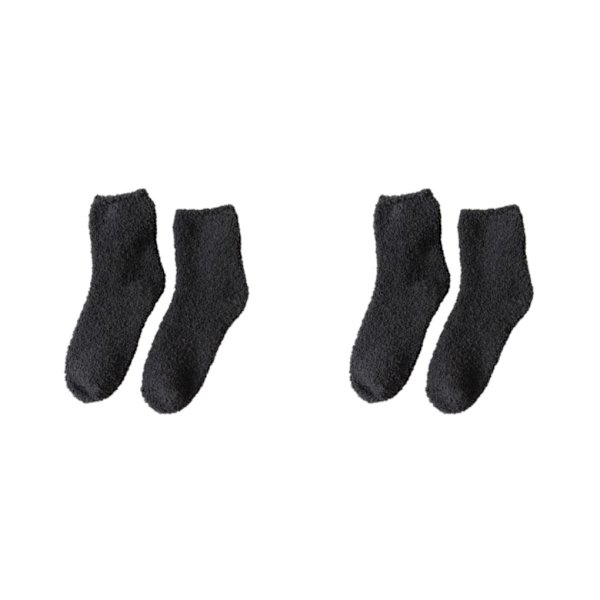 1/2/3/5 10 stycken extra tjocka och elastiska mjuka strumpor Deep Grey 2PCS