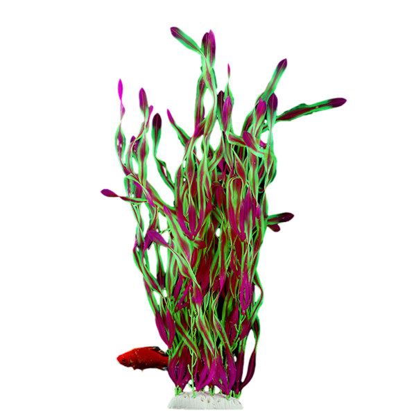 1/2 Fishtank Artificiell vattenväxt dekorativa simuleringsväxter Purple Green 1 Pc