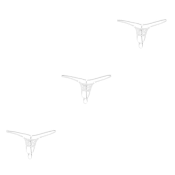 1/2/3/5 Herr med öppen front andas underkläder påse Brief String White 3Set