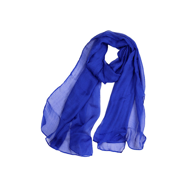 1/2/3/5 Mjuka andningsbara halsdukar för kvinnor Lyxiga och royal blue 1Set