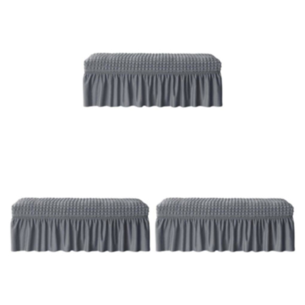 1/2/3/5 lång cover Vattentät bänksitsmöbel Grey 3PCS