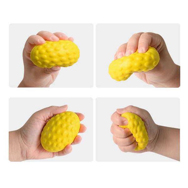 1/2/3 Hand Grip Ball Finger Force Training Oval för äldre without five finger 1Set
