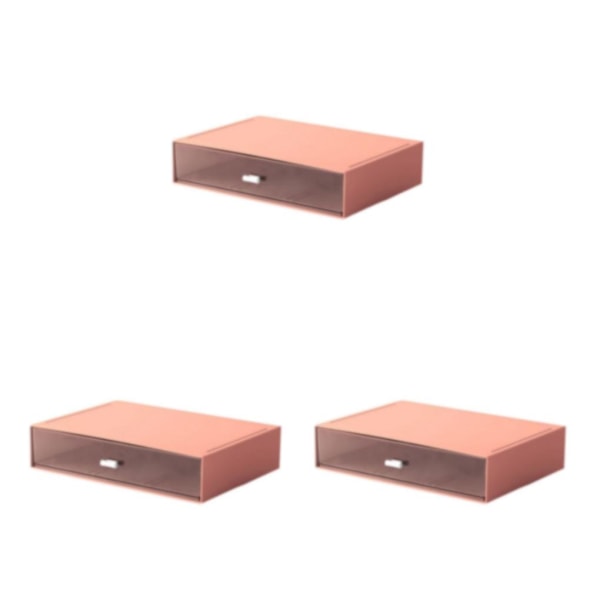 1/2/3/5 förvaringslåda för stapelbar låda i plast - organiserad förvaring pink 1 drawer 3PCS