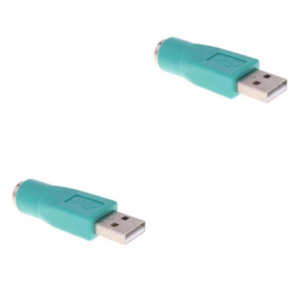 2/3/5 utbyte USB hane till PS/2 hona omvandlare växlare Teal 2Set