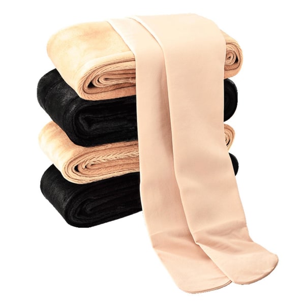 1/2 Mode Dam Fleece Fodrade Tights Thermal Strumpbyxor Ytterkläder Skin Color 200g With feet 1 Pc