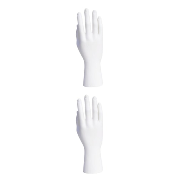 1/2 Man Mannequin Hand Display Smycken Armband Ring Handske White 25.5cm 2Set