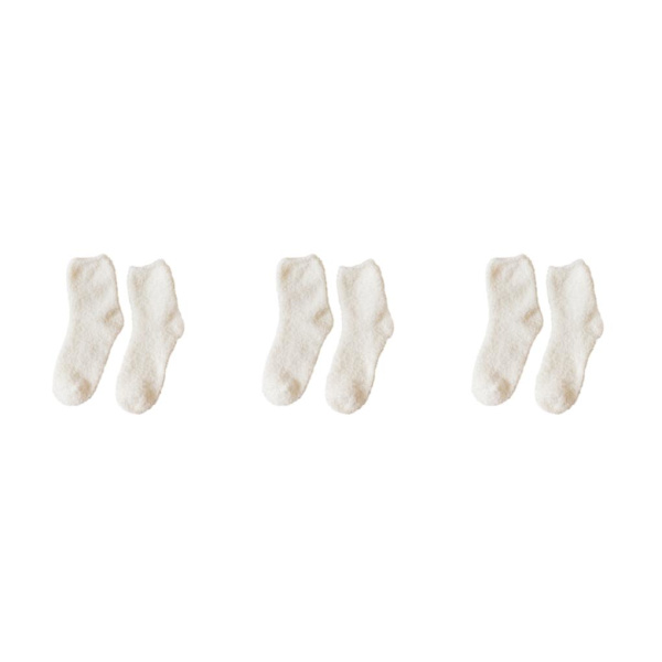1/2/3/5 10 stycken extra tjocka och elastiska mjuka strumpor White 3PCS