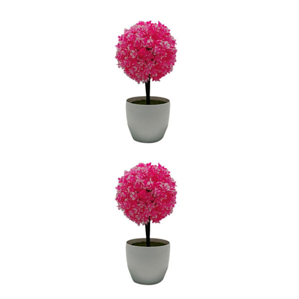 1/2 bred tillämpning konstgjord växt för ett mångsidigt hem pink 2PCS