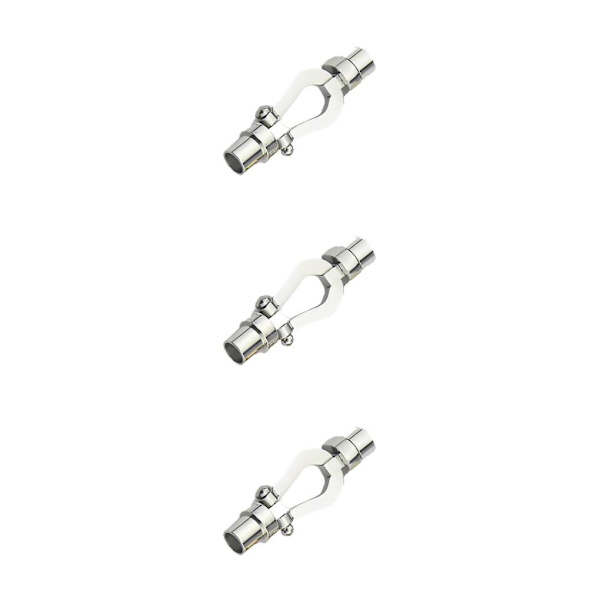 1/3/5 armbandsanslutningsspänne för utbyte av DIY-bearbetning Silver Inner hole 0.52cm 3Set