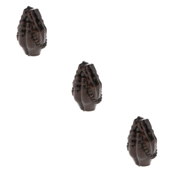1/2/3/5 Trä Buddha Staty Staty Indien Staty Craft Ornament Meditation 3Set